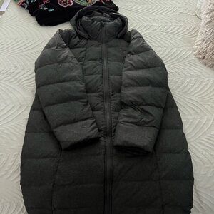 Lands' End Charcoal Puffer Jacket